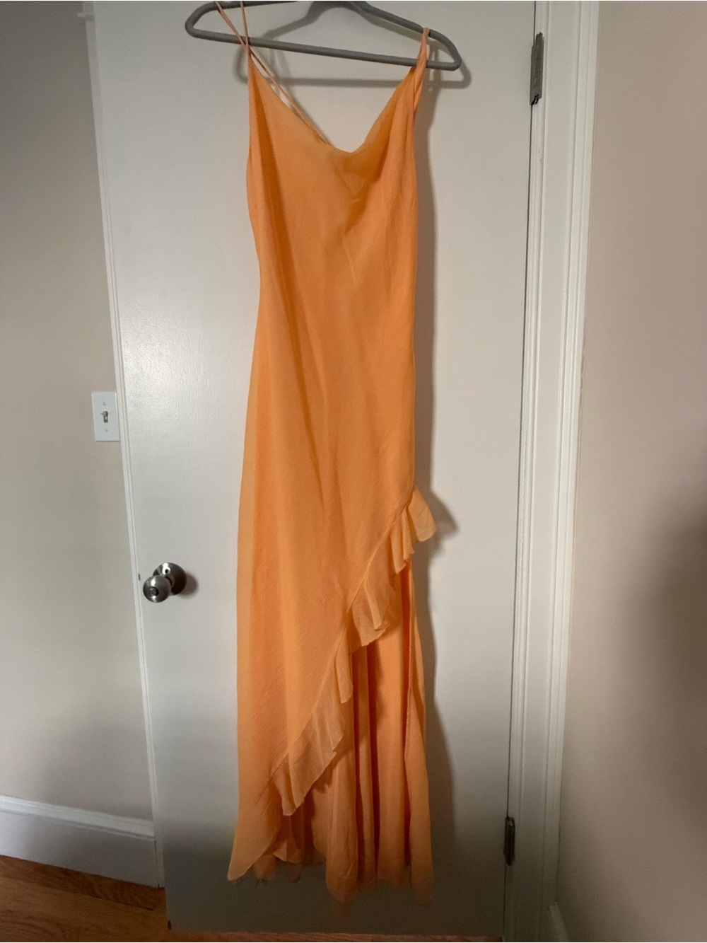 ASOS Chiffon Ruffle High-Slit Dress - Picture 5 of 8
